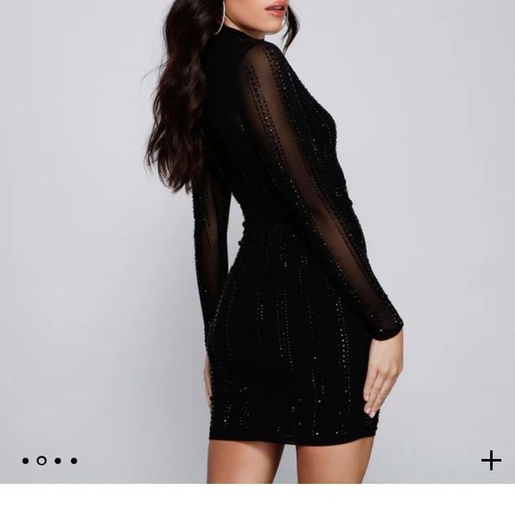 WINDSOR Rhinestone Mesh Bodycon dress - Picture 5 of 6